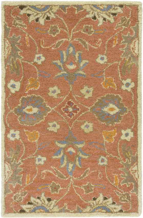 Eckville Traditional Rust Area Rug