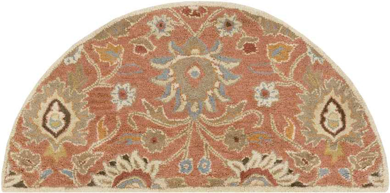 Eckville Traditional Rust Area Rug