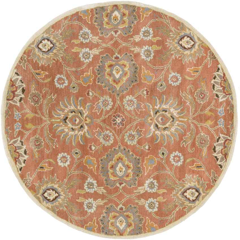 Eckville Traditional Rust Area Rug