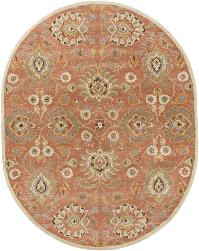 Eckville Traditional Rust Area Rug