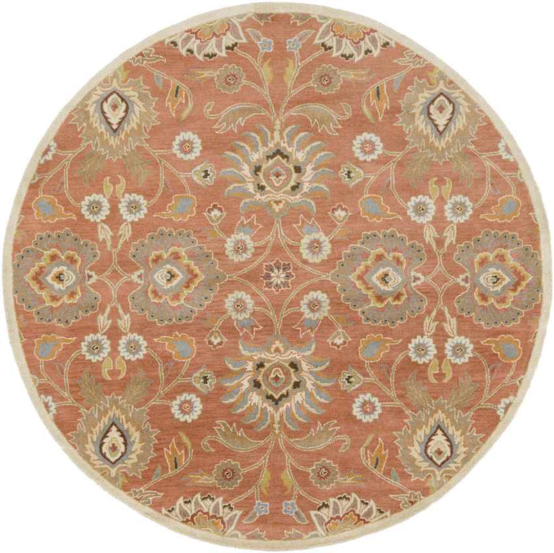 Eckville Traditional Rust Area Rug