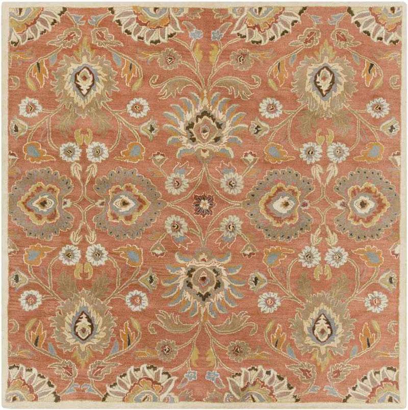 Eckville Traditional Rust Area Rug