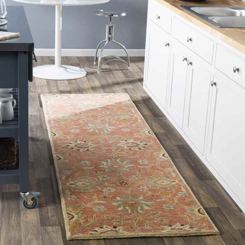 Eckville Traditional Rust Area Rug