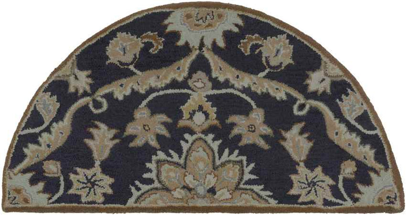 Carman Traditional Navy Area Rug