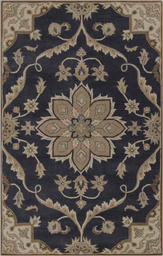 Carman Traditional Navy Area Rug