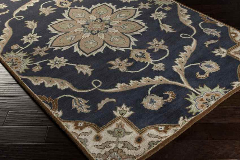 Carman Traditional Navy Area Rug