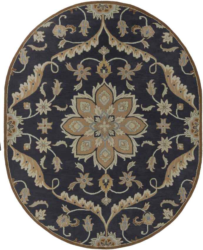 Carman Traditional Navy Area Rug