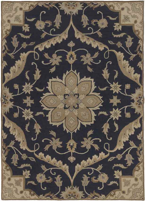 Carman Traditional Navy Area Rug