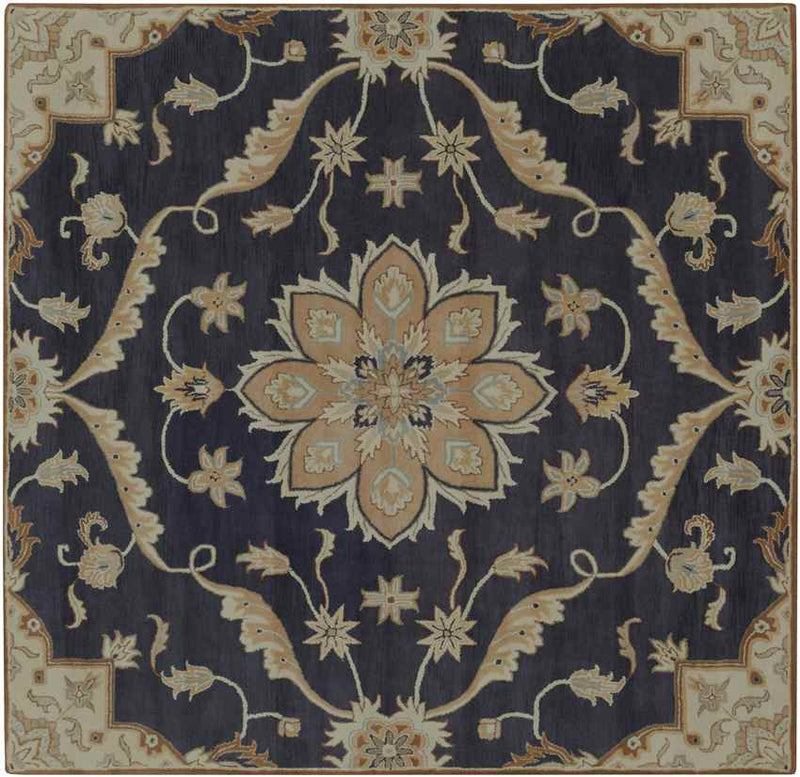 Carman Traditional Navy Area Rug