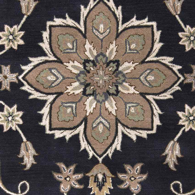 Carman Traditional Navy Area Rug