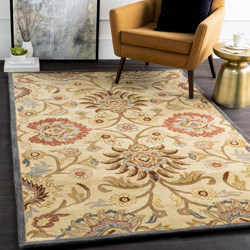 Eckville Traditional Ivory Area Rug