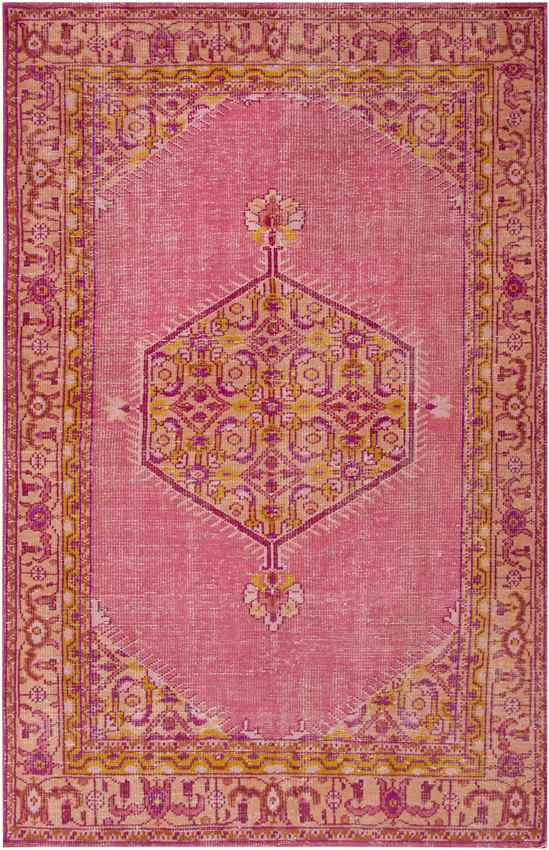 Chieti Traditional Bright Pink Area Rug