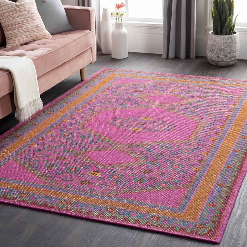 Scafati Traditional Fuschia Area Rug