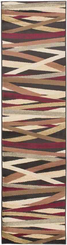 Biberbach Modern Burgundy Area Rug