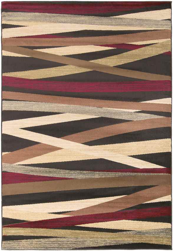 Biberbach Modern Burgundy Area Rug