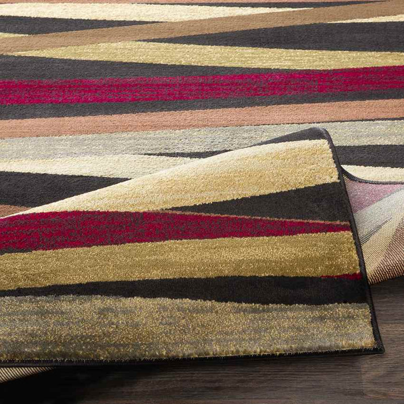 Biberbach Modern Burgundy Area Rug