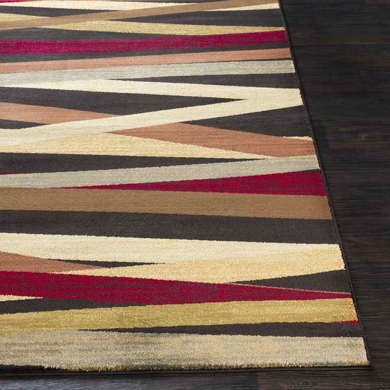 Biberbach Modern Burgundy Area Rug