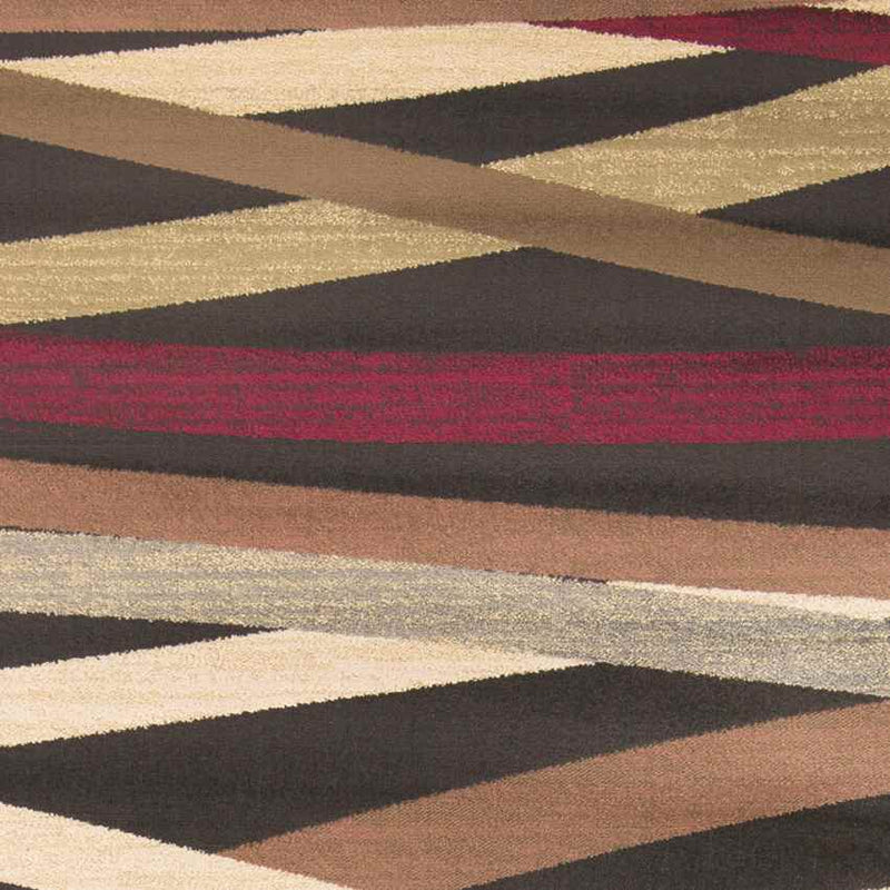 Biberbach Modern Burgundy Area Rug