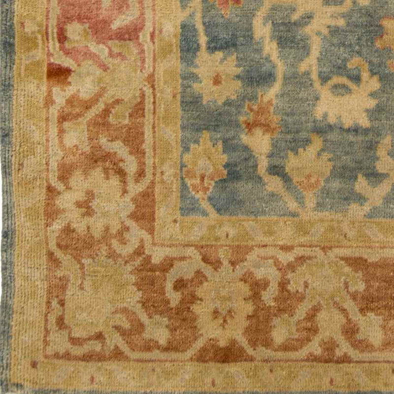 Snow Lake Traditional Teal Area Rug