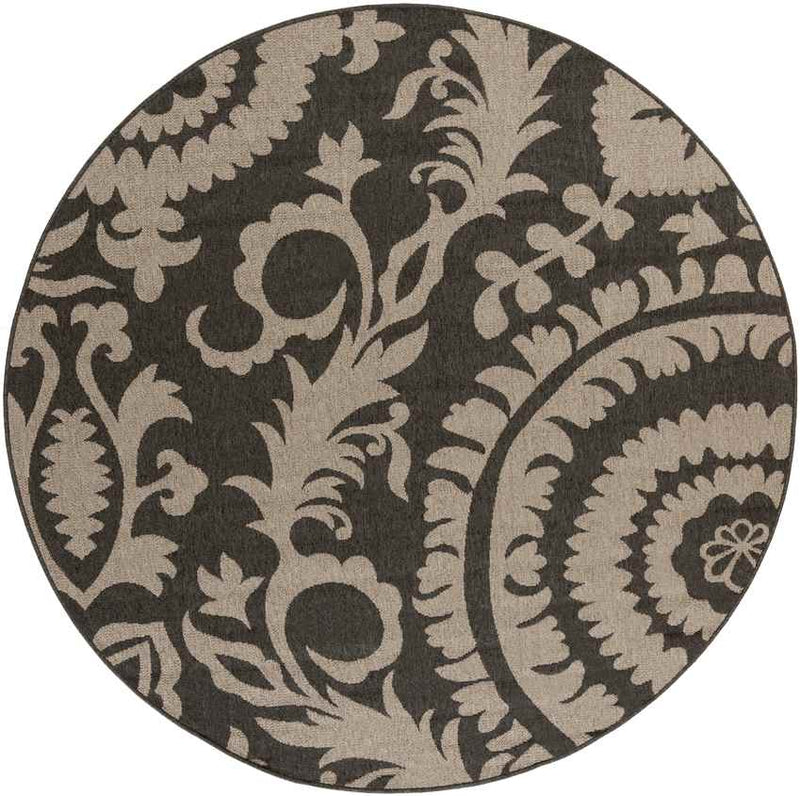 Nancy Cottage Medium Black Area Rug