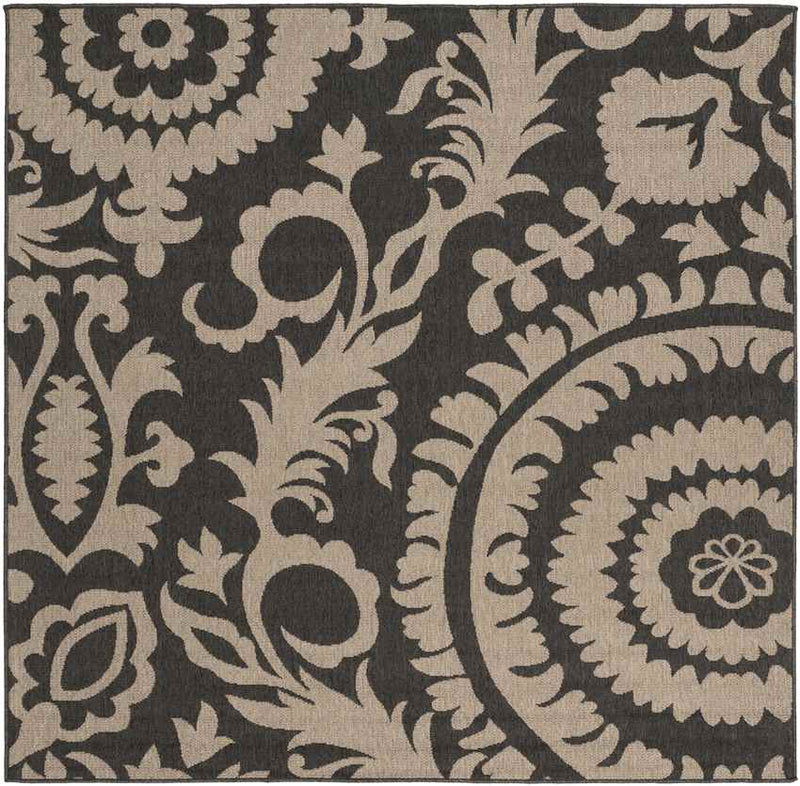 Nancy Cottage Medium Black Area Rug