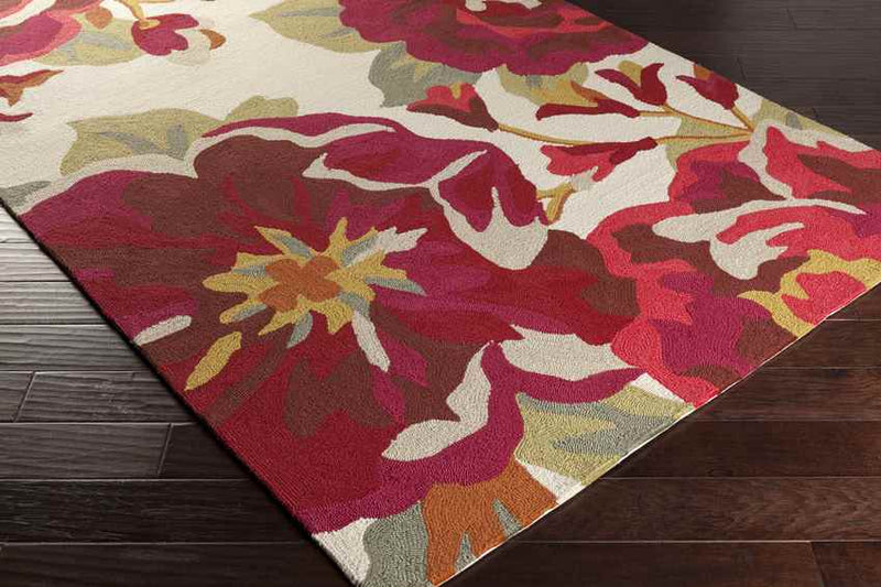 Wasquehal Cottage Brick Red Area Rug