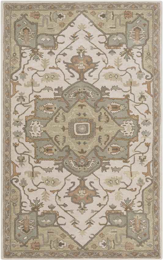 Roblin Traditional Khaki Area Rug