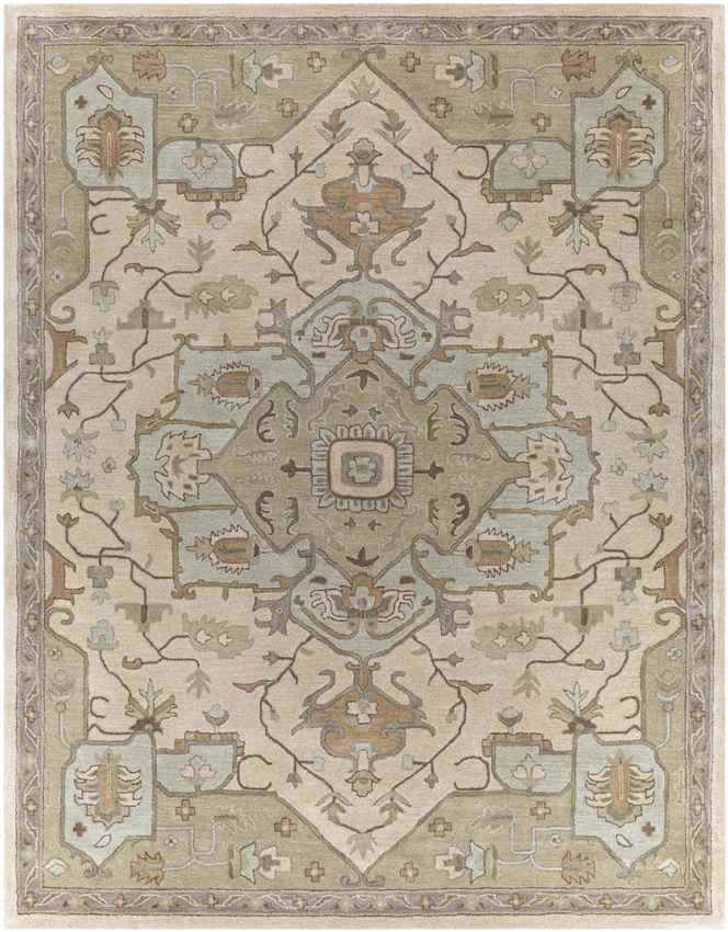 Roblin Traditional Khaki Area Rug