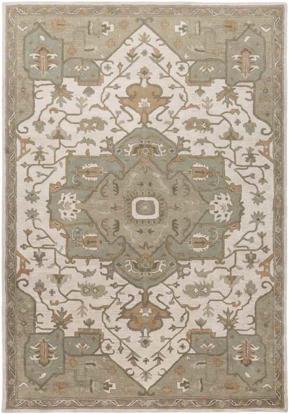 Roblin Traditional Khaki Area Rug