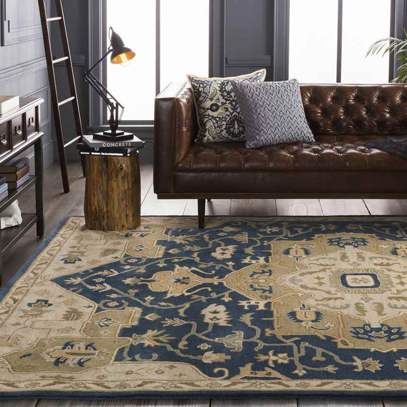 Roblin Traditional Navy Area Rug