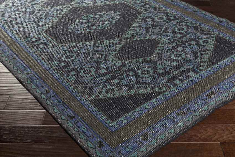 Scafati Traditional Navy Area Rug