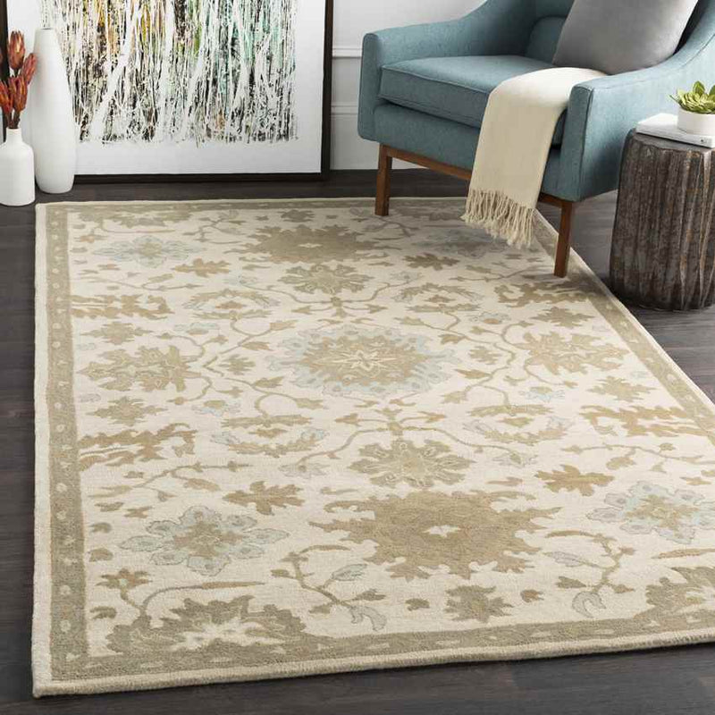 Ness Traditional Beige Area Rug