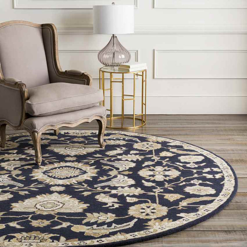 Caraquet Traditional Ink Area Rug