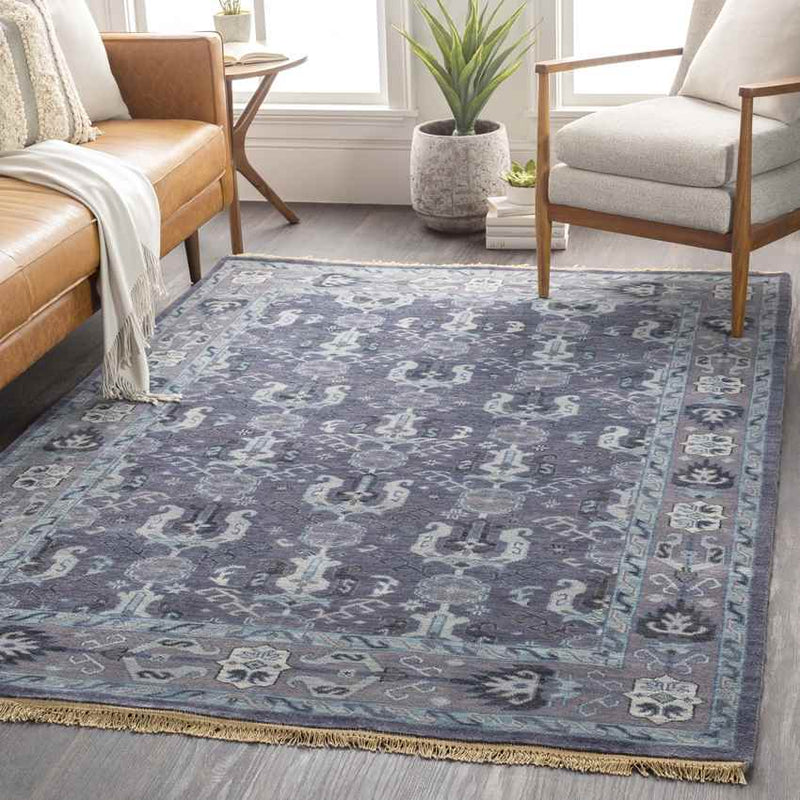 Alma Traditional Navy Area Rug