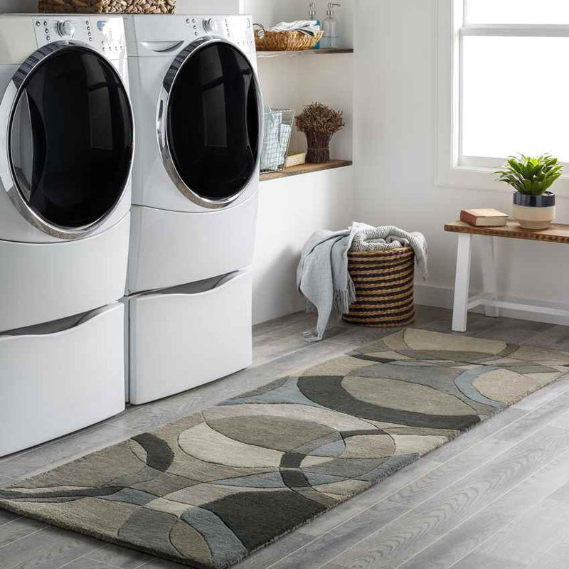 Besancon Modern Khaki Area Rug