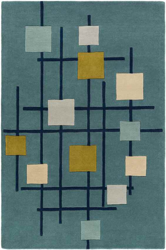 Charlo Modern Teal Area Rug