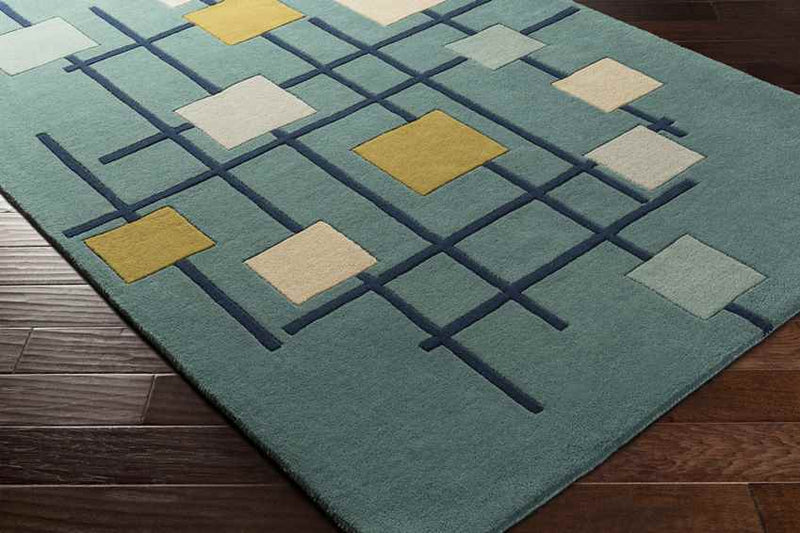 Charlo Modern Teal Area Rug