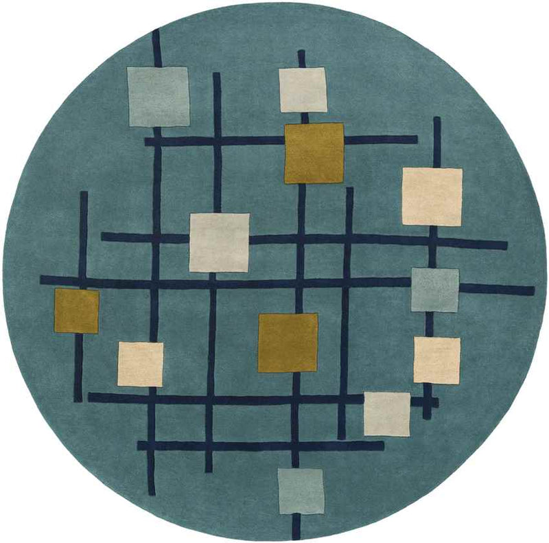 Charlo Modern Teal Area Rug