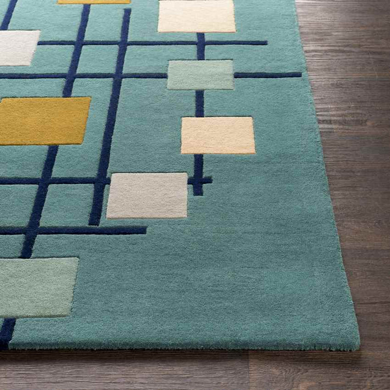 Charlo Modern Teal Area Rug