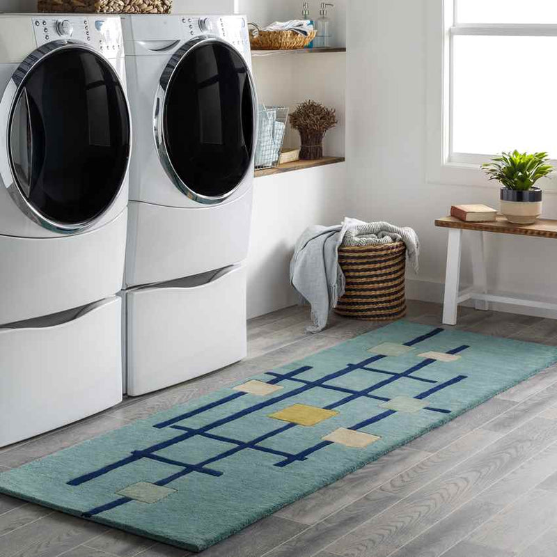 Charlo Modern Teal Area Rug