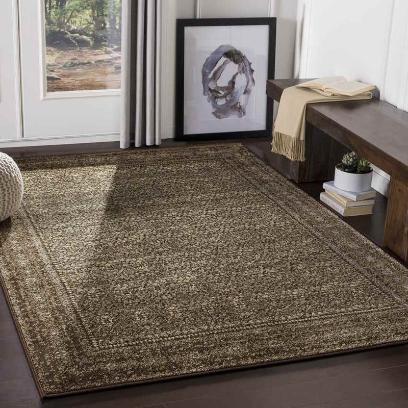 McAdam Traditional Dark Brown Area Rug