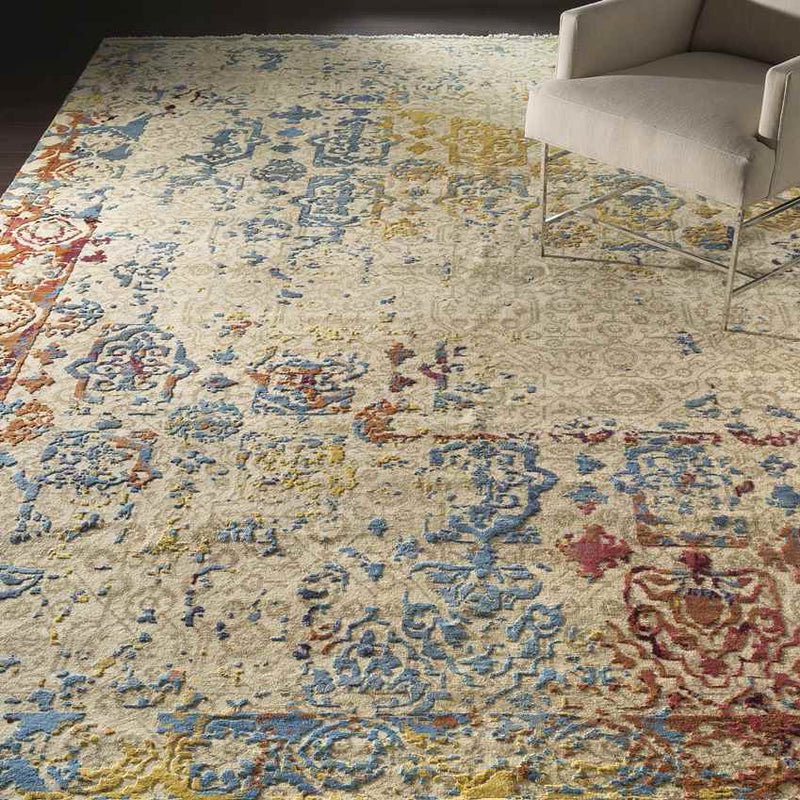 Neguac Traditional Aqua Area Rug