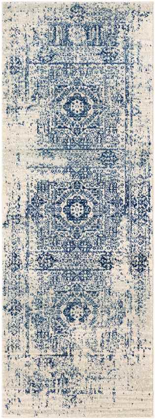 Bay Bulls Traditional Dark Blue Area Rug