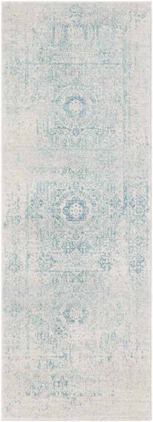 Bay Bulls Traditional Teal Area Rug