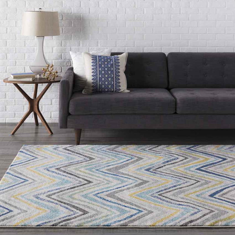 Baytona Modern Dark Blue Area Rug