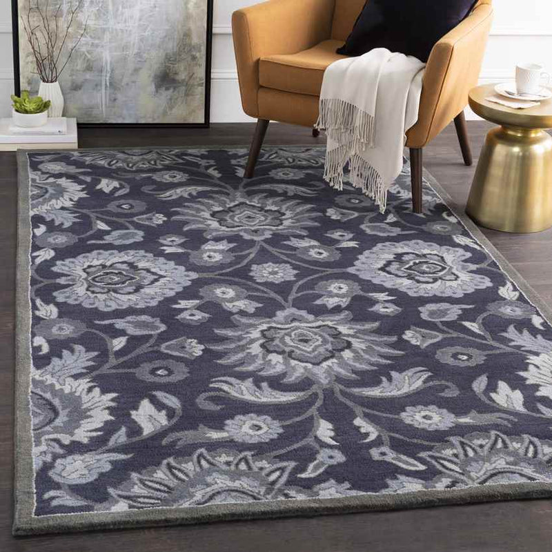 Eckville Traditional Charcoal Area Rug