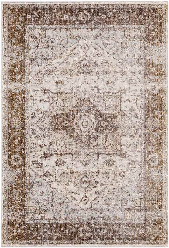 Tilt Cove Traditional Dark Brown Area Rug