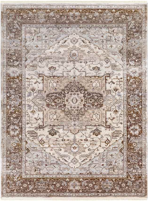 Tilt Cove Traditional Dark Brown Area Rug