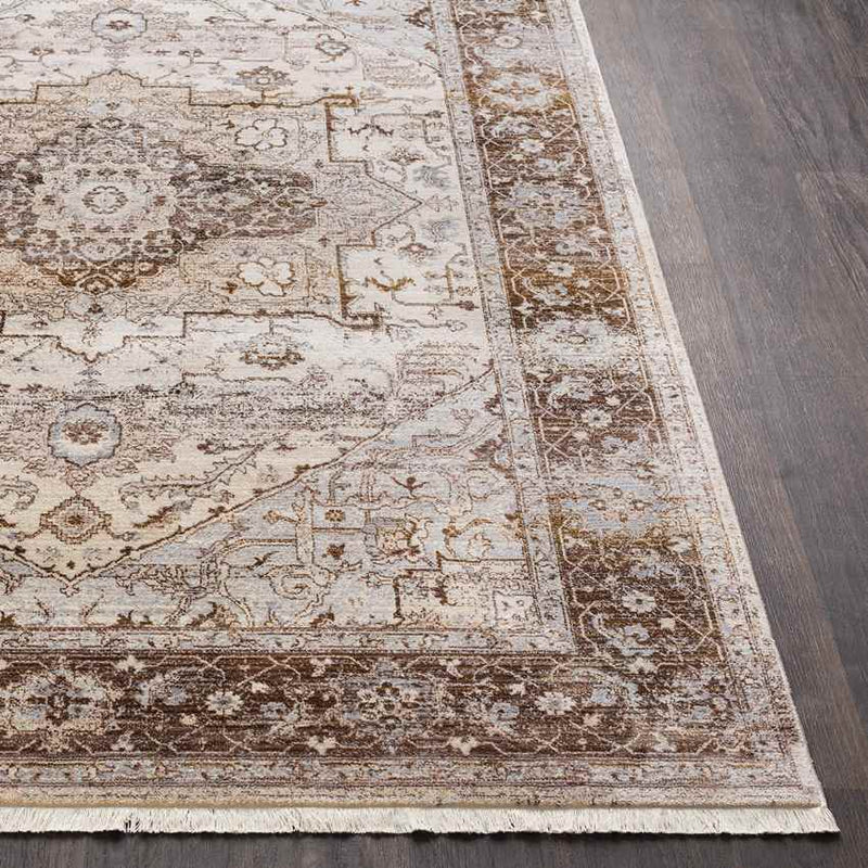 Tilt Cove Traditional Dark Brown Area Rug