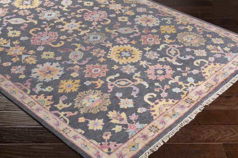 Coulsdon Traditional Charcoal/Beige Area Rug